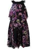 Giamba Floral Print Dress - Black