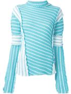 Richard Malone Raw Twist Seam Sweater, Women's, Size: Small, Blue, Cotton