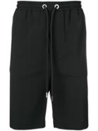 Les Hommes Drawstring Drop-crotch Shorts - Black