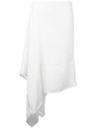 Marni - Draped Asymmetric Skirt - Women - Cotton/acetate/viscose - 40, White, Cotton/acetate/viscose