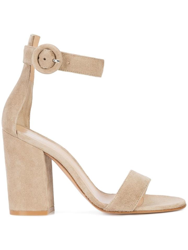 Gianvito Rossi Block Heel Sandals - Neutrals