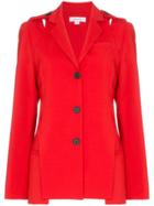 Beaufille Desina Single Breasted Cutout Shoulder Wool Blend Blazer -