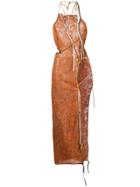 Ottolinger Embroidered Asymmetric Dress - Brown