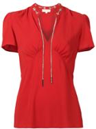 Michael Michael Kors Chain-link Blouse - Red