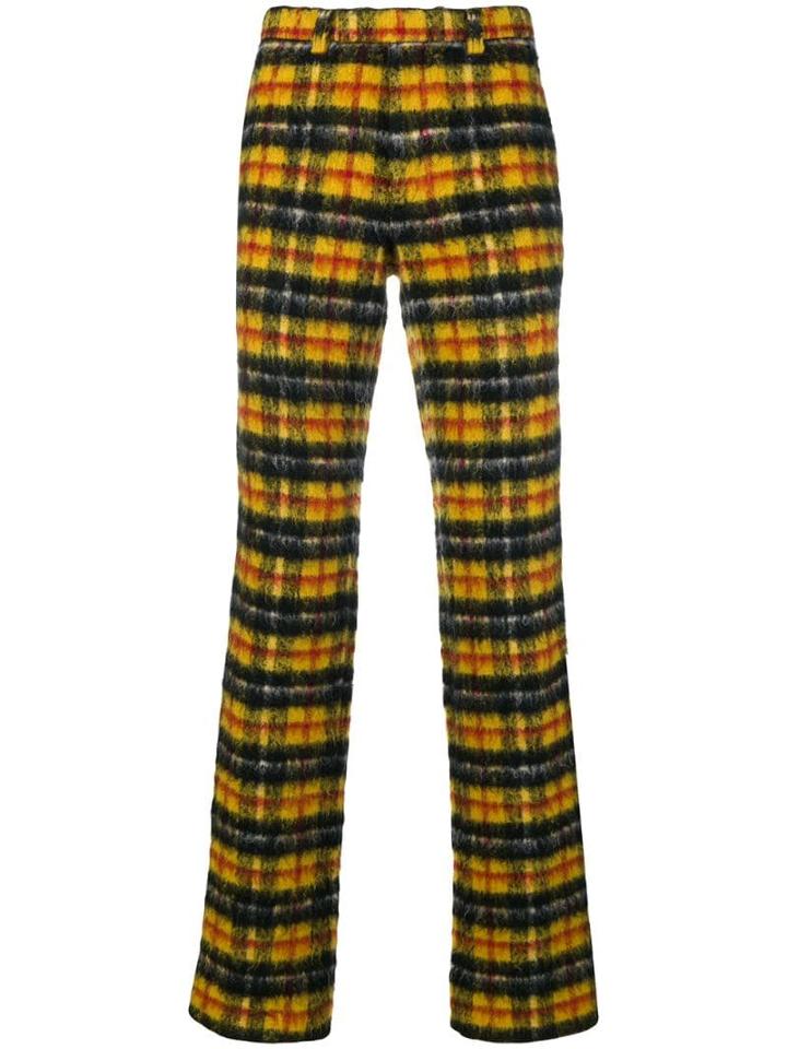 Jean Paul Gaultier Pre-owned Checked Slim Trousers - Yellow