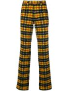 Jean Paul Gaultier Pre-owned Checked Slim Trousers - Yellow
