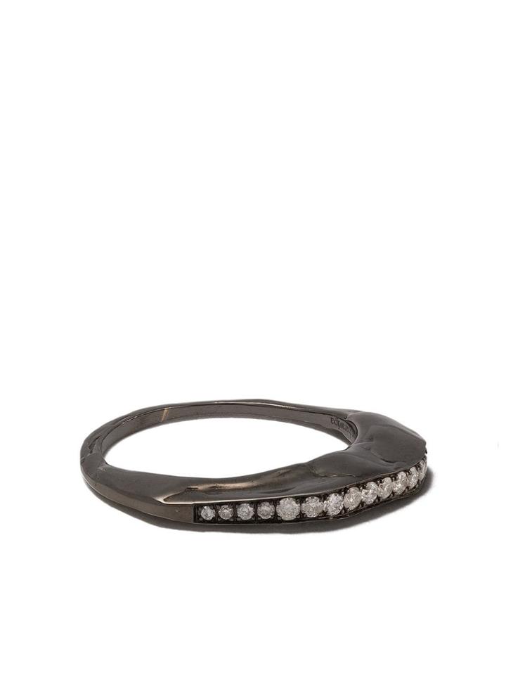 Patcharavipa 18kt Black Gold Babi Tushroom Diamond Ring