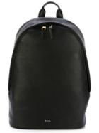 Paul Smith City Webbing Multi Compartment Backpack, Black, Calf Leather