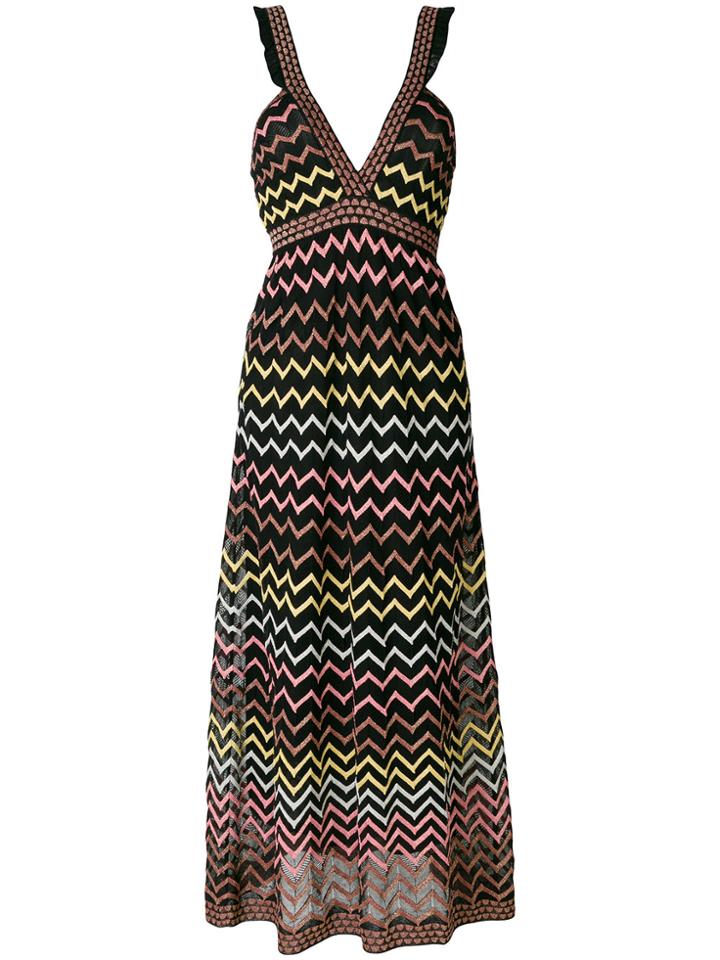 M Missoni Zig-zag Taxi Dress - Black