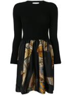Moschino Dual Ribbed Scarf Dress - Black