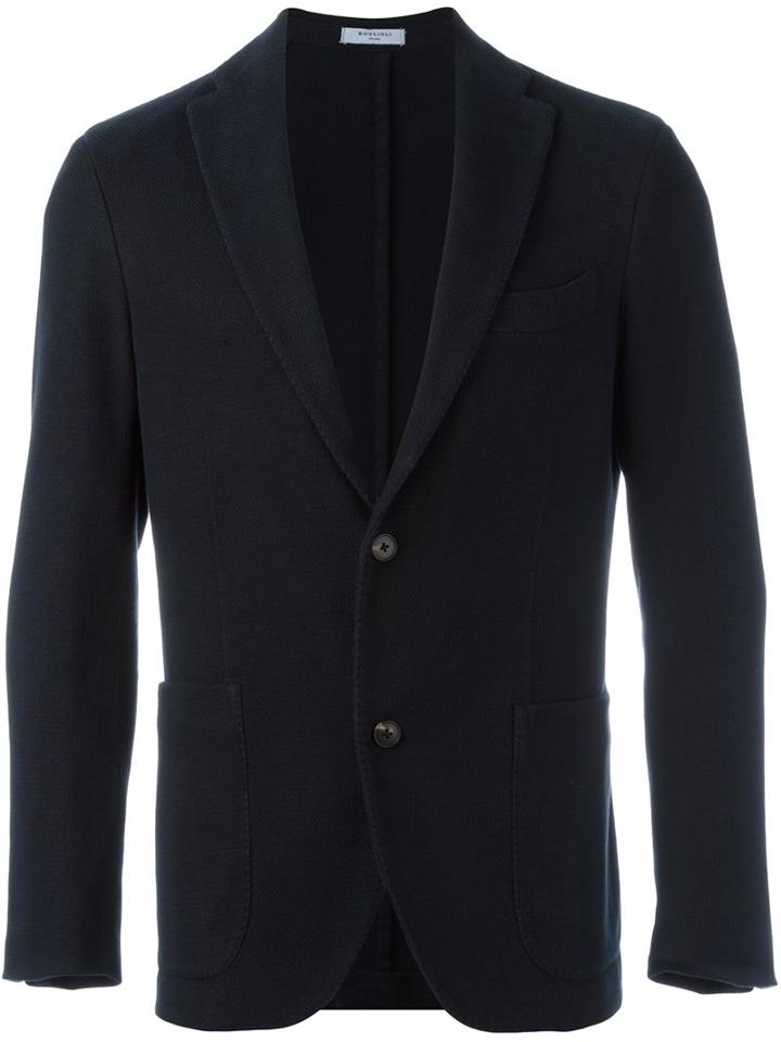 Boglioli Single Breasted Blazer, Men's, Size: 46, Blue, Cupro/cotton/spandex/elastane