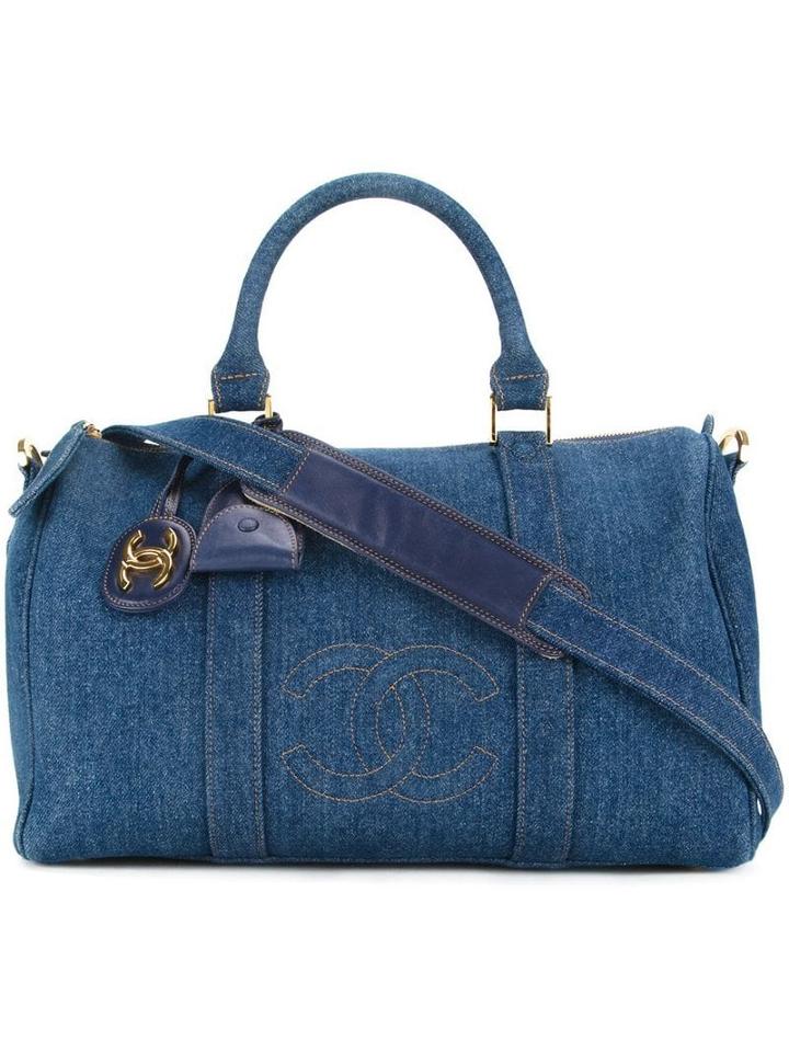 Chanel Pre-owned Boston 2way Travel Bag - Blue