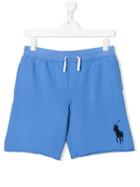 Ralph Lauren Kids Raw Hem Jersey Shorts - Blue