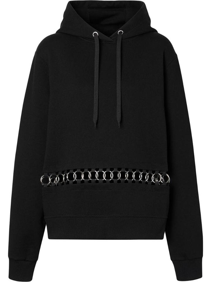 Burberry Ring-pierced Oversized Hoodie - Black