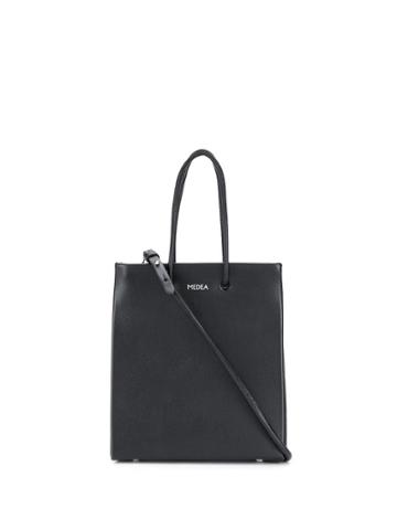 Medea Rectangular Shaped Tote - Black