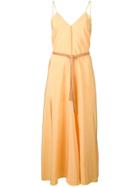 Forte Forte Belted Slip Dress - Yellow