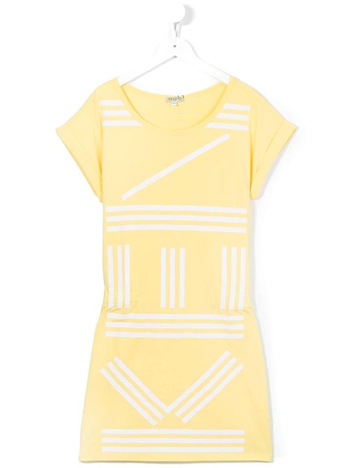 Kenzo Kids Printed T-shirt Dress - Yellow
