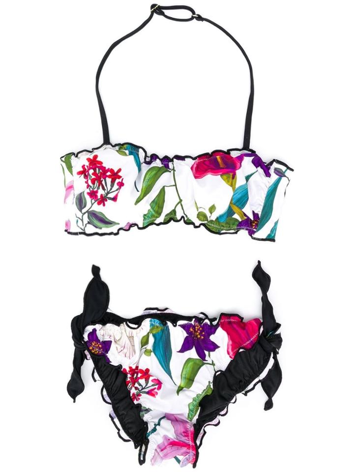 Mc2 Saint Barth Kids Tropical Vibes Bikini Set - White