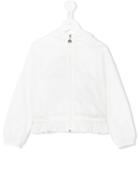 Moncler Kids - Zipped Pleated Trim Jacket - Kids - Polyamide - 5 Yrs, White