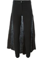 Andrea Ya Aqov Skirt Trousers, Women's, Size: S, Black, Cotton/linen/flax/cupro/spandex/elastane