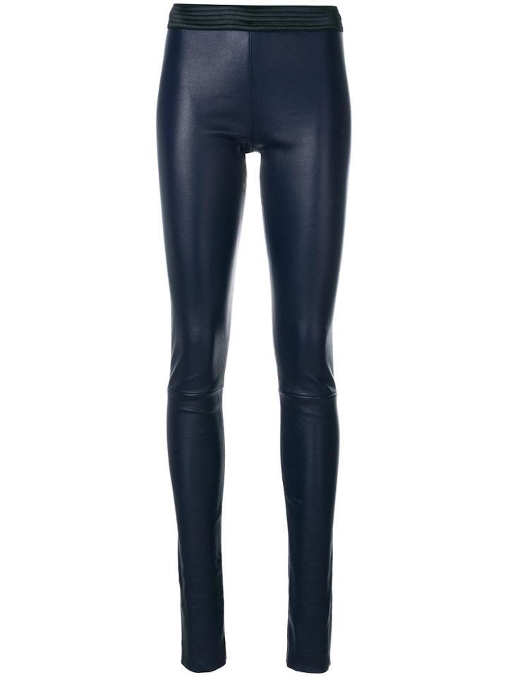 Drome Skinny High Waisted Trousers - Blue
