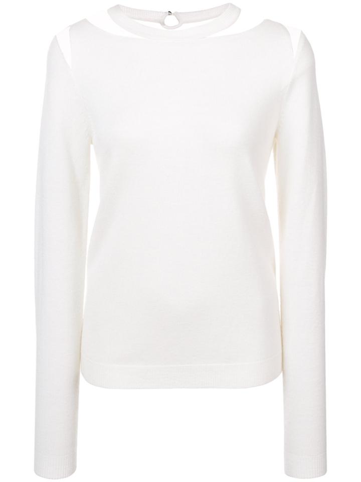 Oscar De La Renta Cut Out Sweater - White