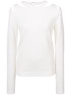 Oscar De La Renta Cut Out Sweater - White