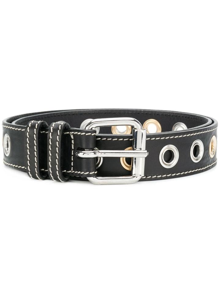 Maison Margiela Metallic Ring Belt - Black