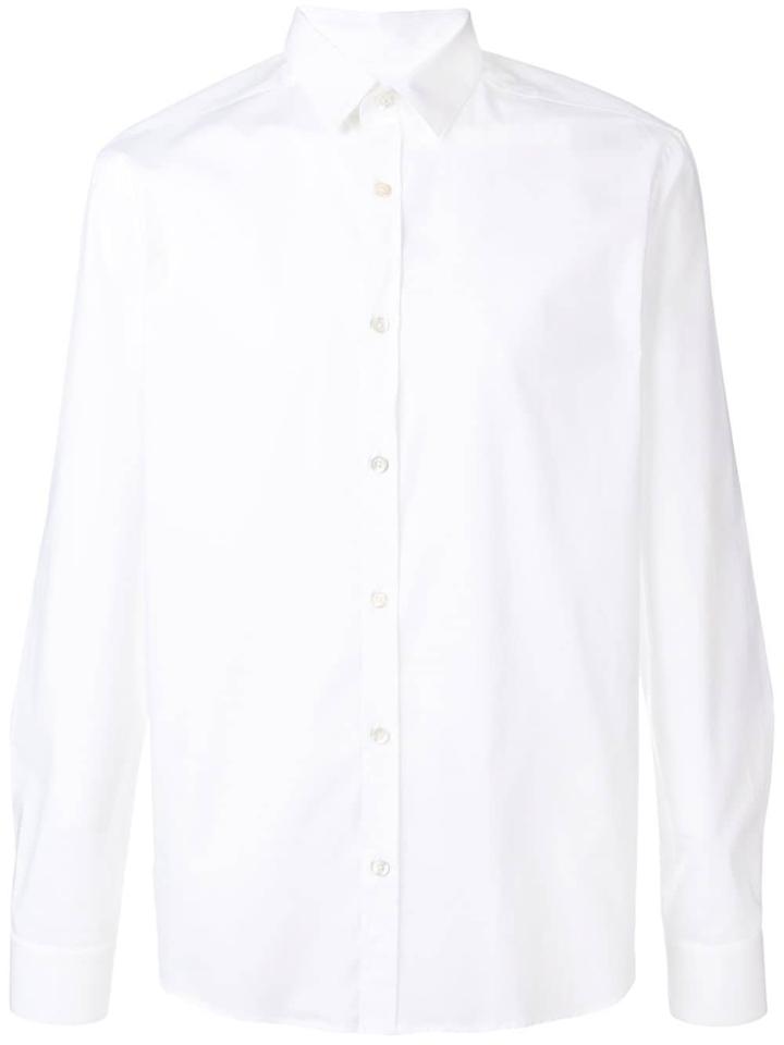 Les Hommes Urban Long-sleeve Fitted Shirt - White