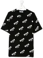 Msgm Kids Teen Printed T-shirt - Black