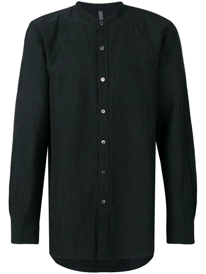 Attachment Mandarin-collar Shirt - Black