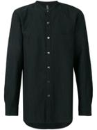 Attachment Mandarin-collar Shirt - Black