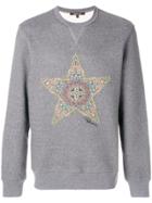 Roberto Cavalli Embellished Star Sweatshirt - Grey