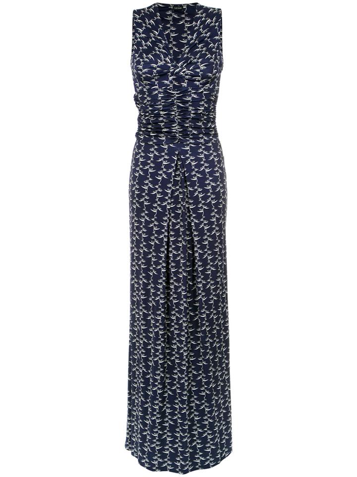 Tufi Duek Draped Long Dress - Blue