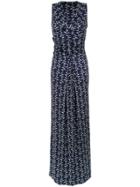 Tufi Duek Draped Long Dress - Blue