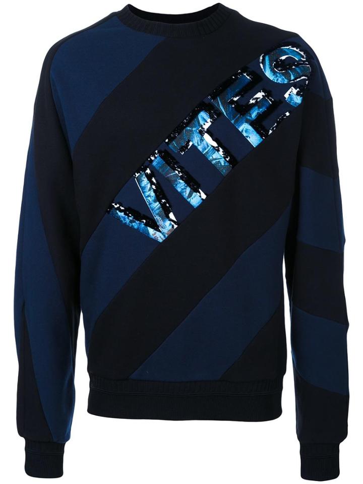 Juun.j Striped Sweatshirt - Black
