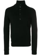 Dolce & Gabbana Buttoned Neck Jumper - Black