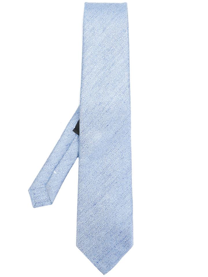 Etro Stitched Detail Tie - Blue