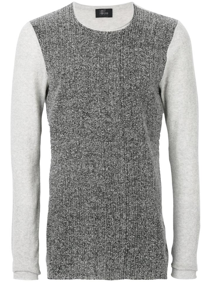 Lost & Found Ria Dunn Contrast Knitted Top - Grey
