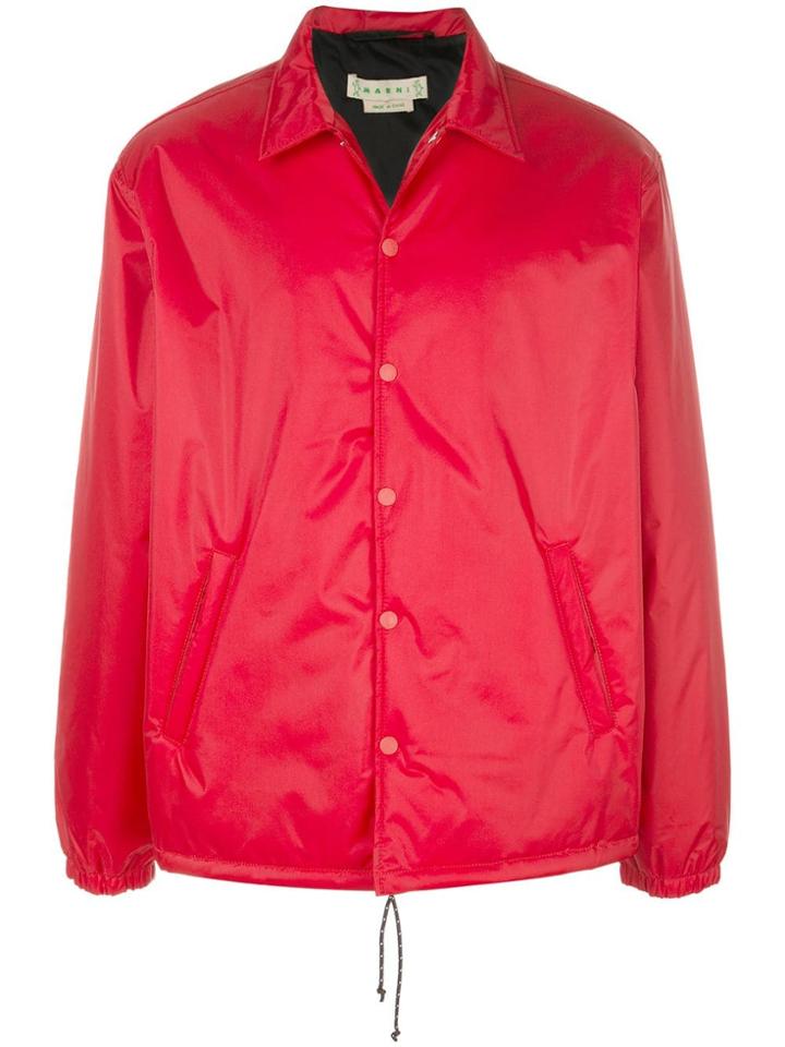 Marni Snap-button Bomber Jacket - Red