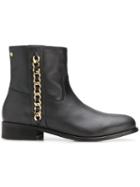Tommy Hilfiger Chain Detail Boots - Black