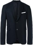 Neil Barrett Flap Pocket Blazer, Men's, Size: 50, Black, Wool/nylon/polyester/viscose