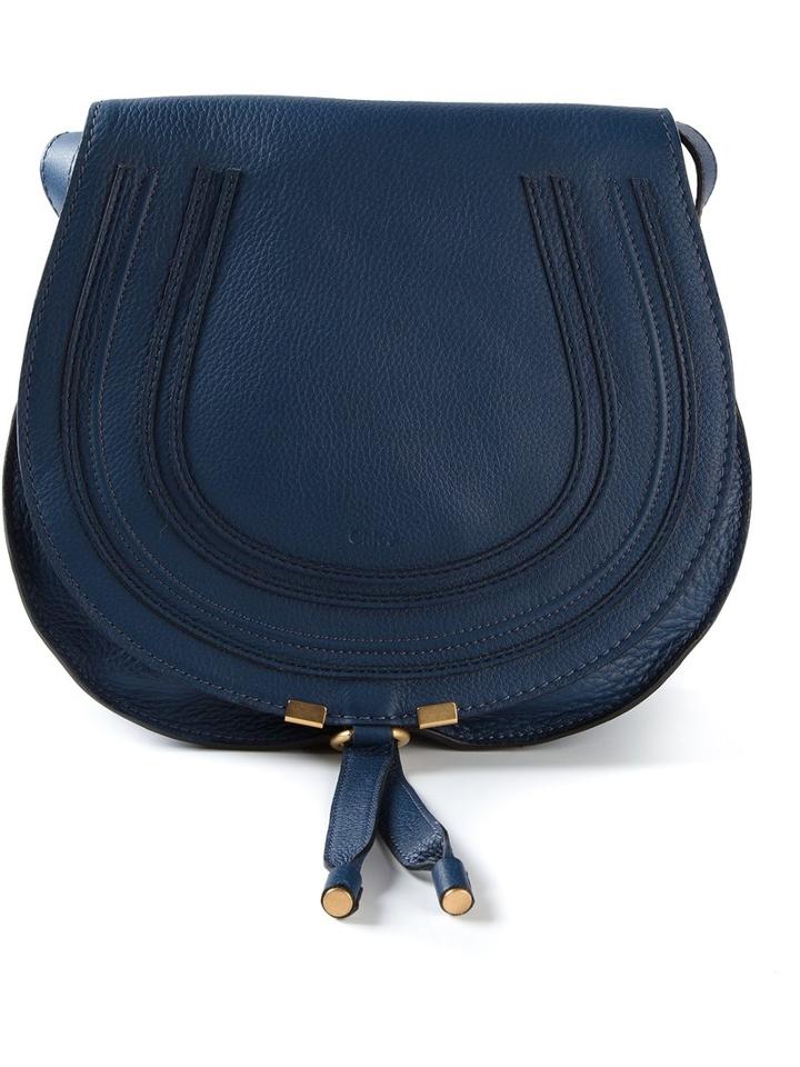 Chloé - 'marcie' Satchel - Women - Cotton/calf Leather - One Size, Blue, Cotton/calf Leather