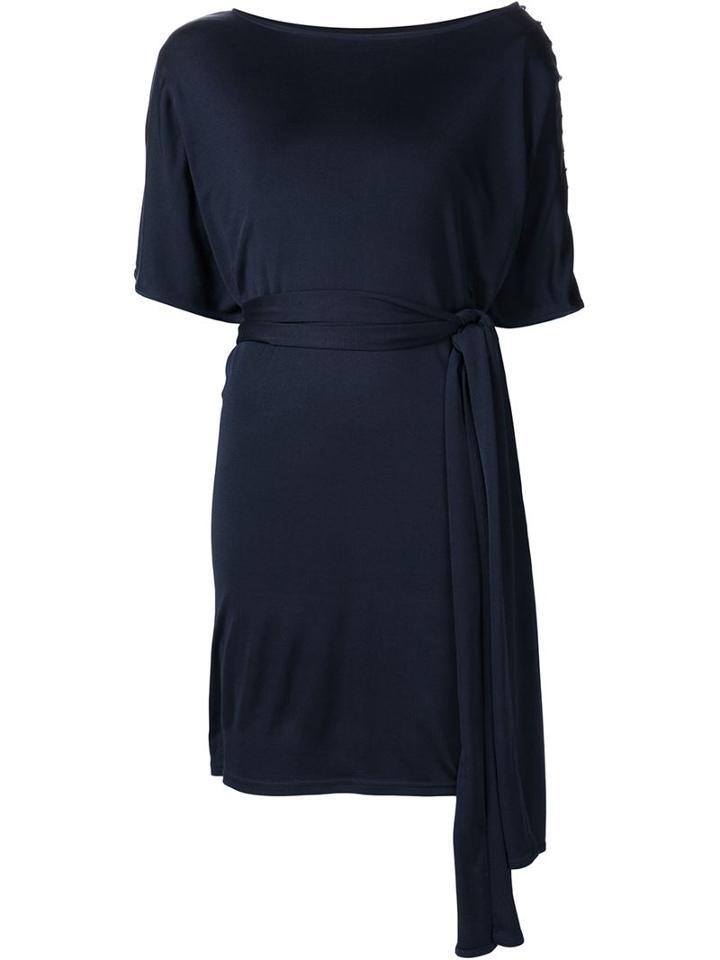 Vanessa Seward Belted Silk Dress