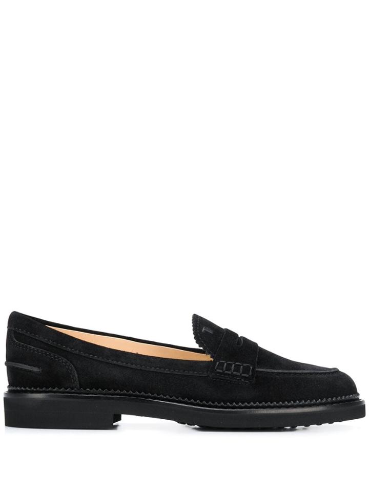 Tod's Almond Toe Loafers - Black
