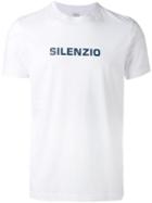 Aspesi 'silenzio' Print T-shirt, Men's, Size: Xl, White, Cotton