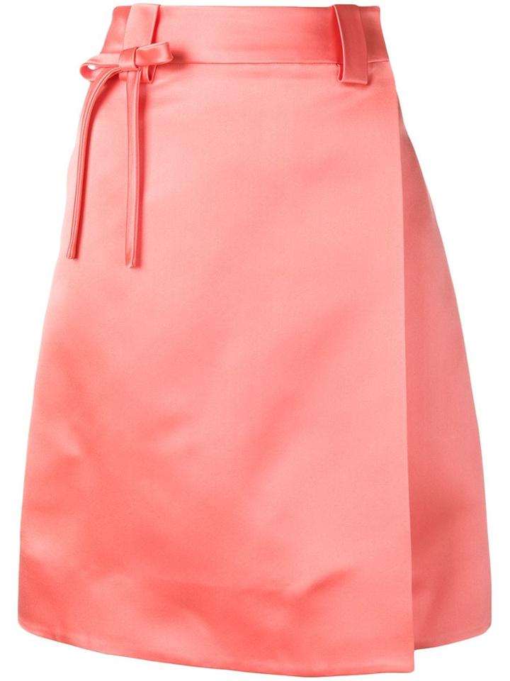 Prada Silk Wrap Skirt - F0311 Corallo