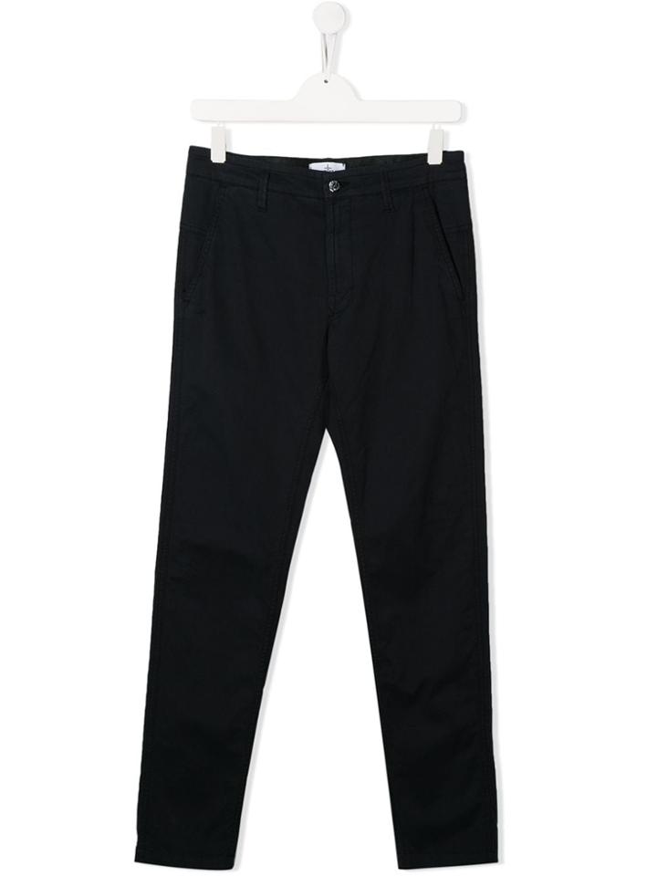Stone Island Junior Straight-leg Chinos - Blue
