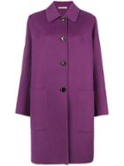 Bottega Veneta Single Breasted Coat - Pink & Purple