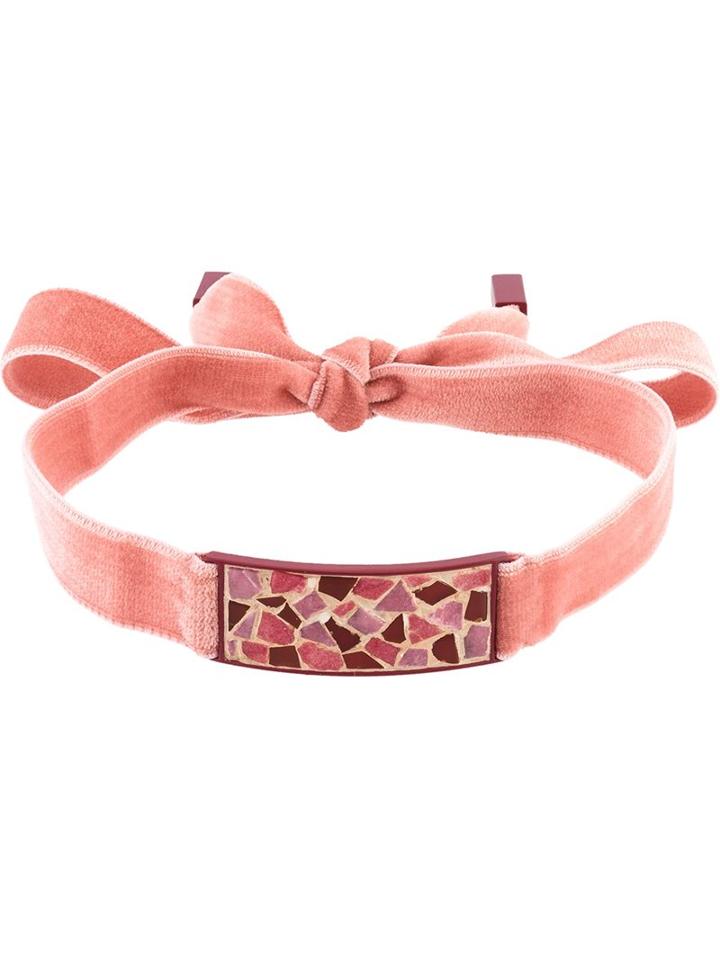 Rosie Assoulin Panelled Velvet Choker, Women's, Pink/purple